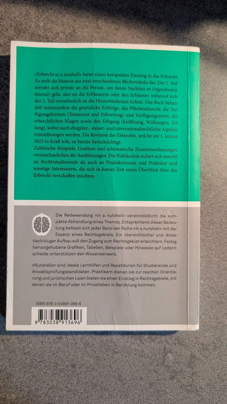 Bücher: Erbrecht in a nutshell, 3. Aufl – Gebraucht aus Sins von jamiealicia 1