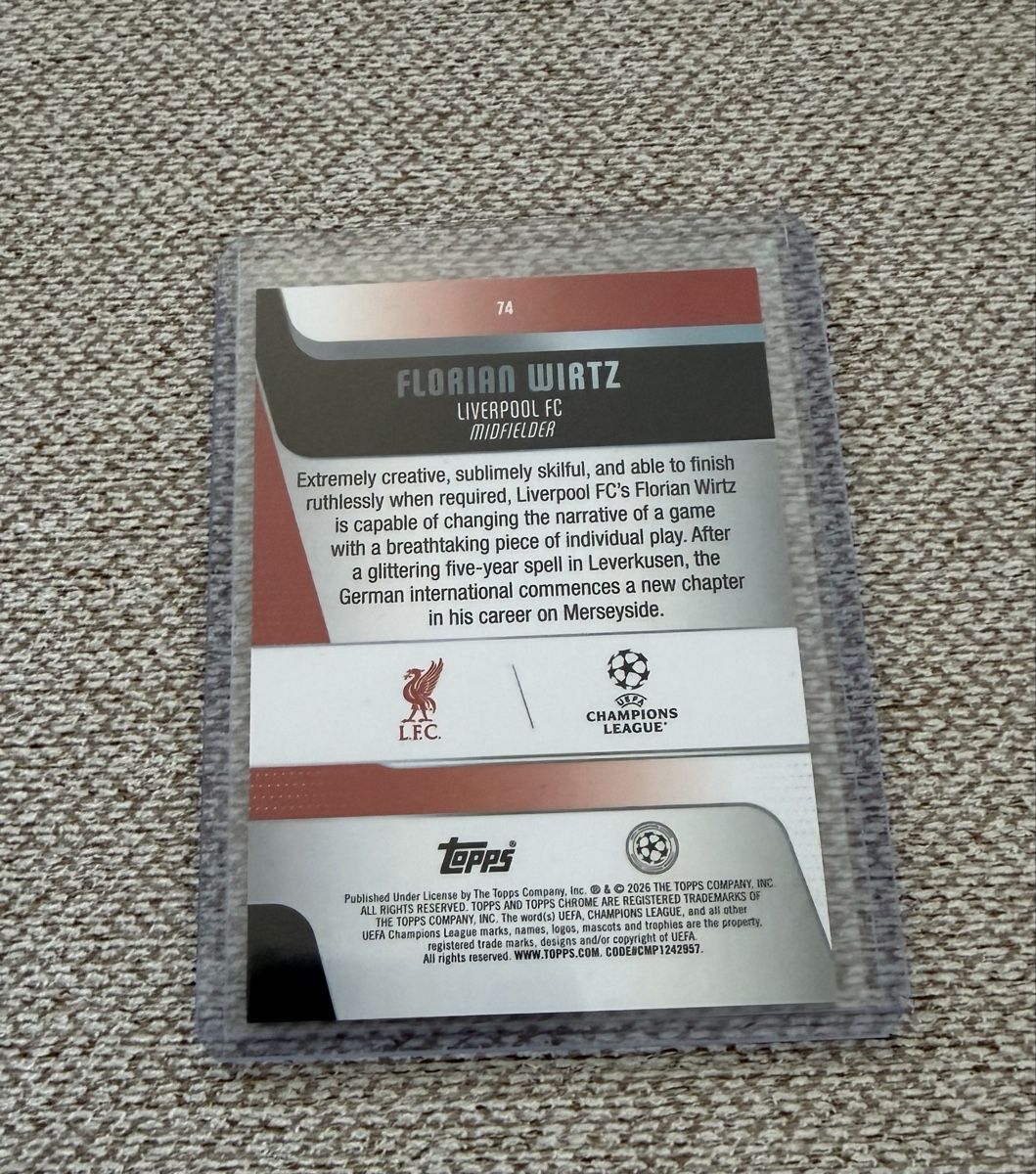 Topps Carte collezionabili: Florian Wirtz /299 Topps Chrome – Nuovo (secondo la descrizione) da Nidau venduto da UN_Sales 1