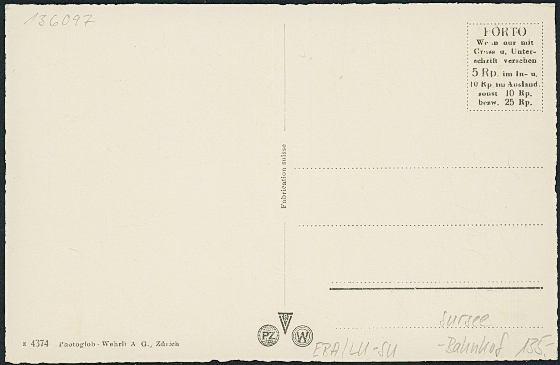 Cartoline postali: LU Sursee - Bahnhof - Bahn – Nuovo (secondo la descrizione) da Schindellegi venduto da leecollect 1