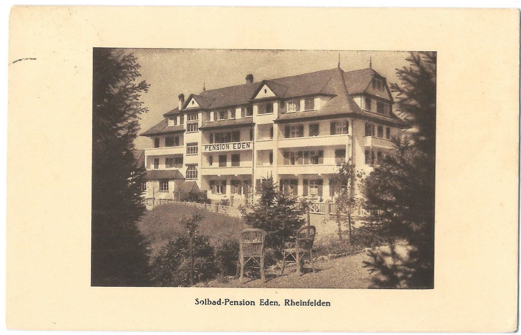 Cartoline postali: Rheinfelden Solbad-Pension Eden – Usato da Olten venduto da clotaldi