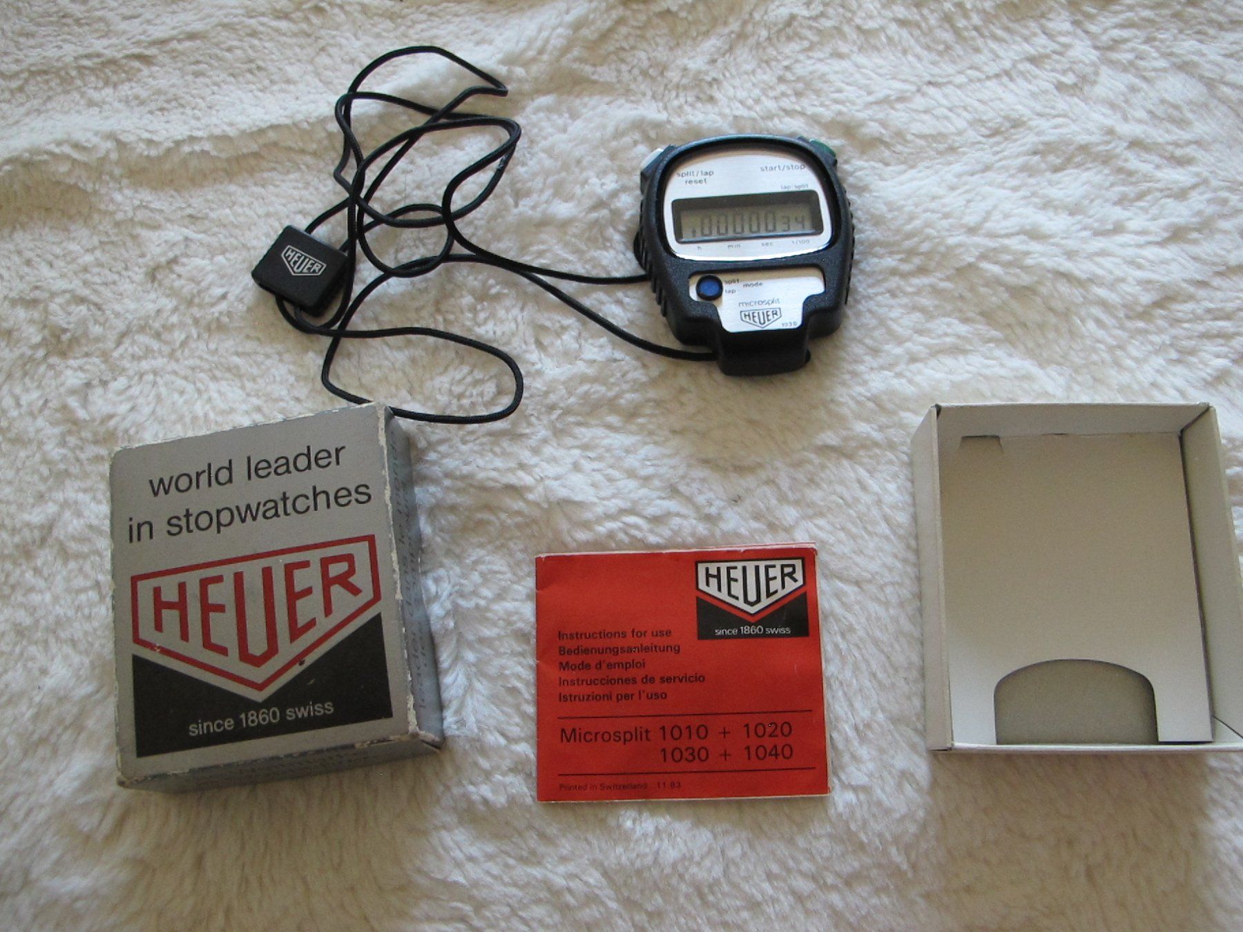 Tag Heuer Uhren: Heuer Microsplit 1030 Stoppuhr Digital Box Und Papiere 0284 – Gebraucht aus Altnau von LinaAuktion