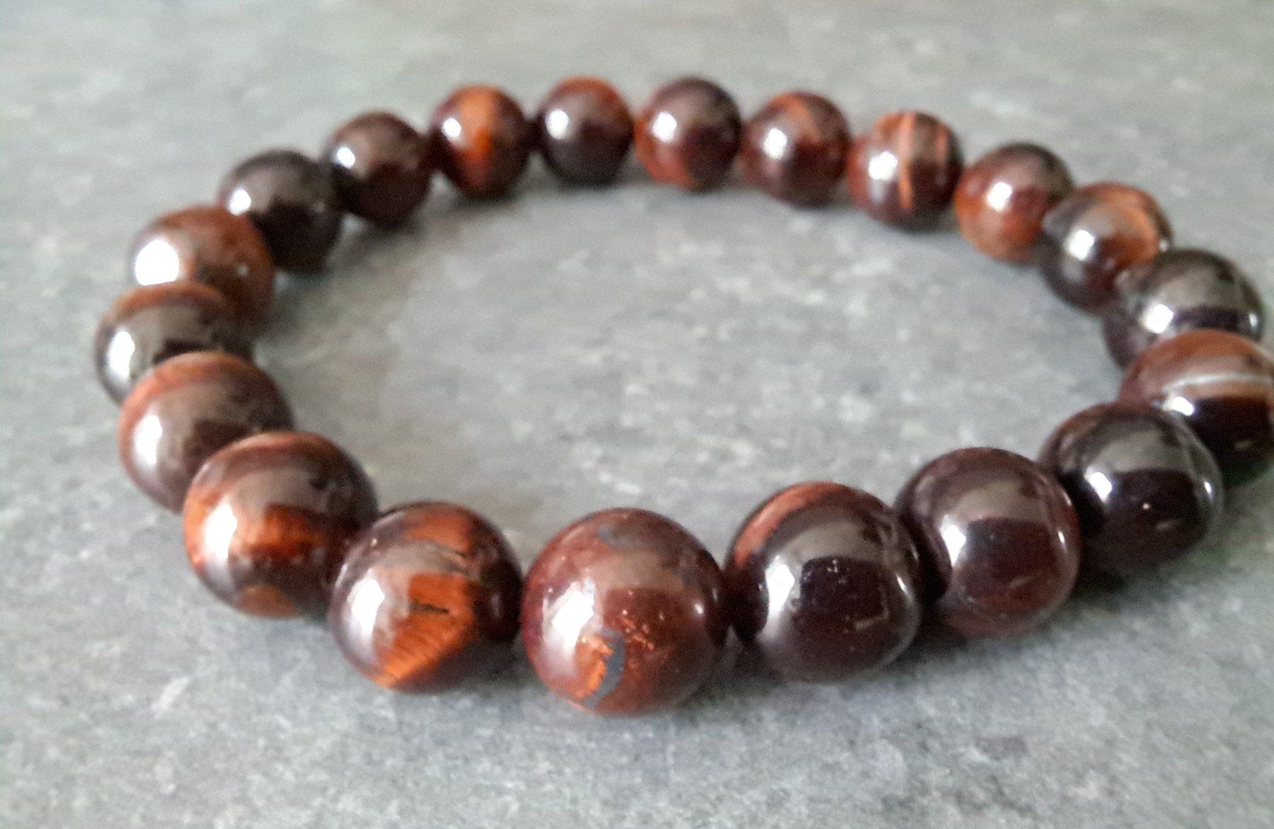 Bracciali & Braccialetti: Bracelet en pierre d'œil de tigre – Nuovo e nell'imballaggio originale da St-Imier venduto da supernova21 3