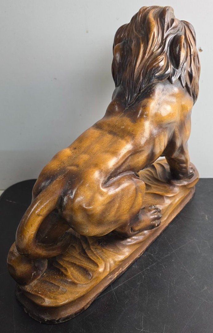 Figuren: Schöne Holzfigur  Löwe antik – Gebraucht aus Flums von Flumsantik 3