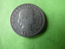 Schweiz 1891,  20 Rappen