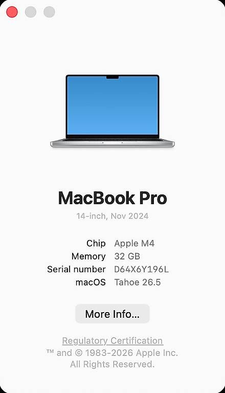 Notebook: Apple 14" MacBook Pro  Silber, M4, 32GB, 1TB SSD – Usato da Bern venduto da Kmm 4