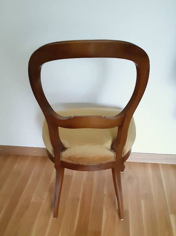 Sedie: Louis Philippe-Stuhl gepolstert, vintage – Usato da Weggis venduto da Mylemontree 1