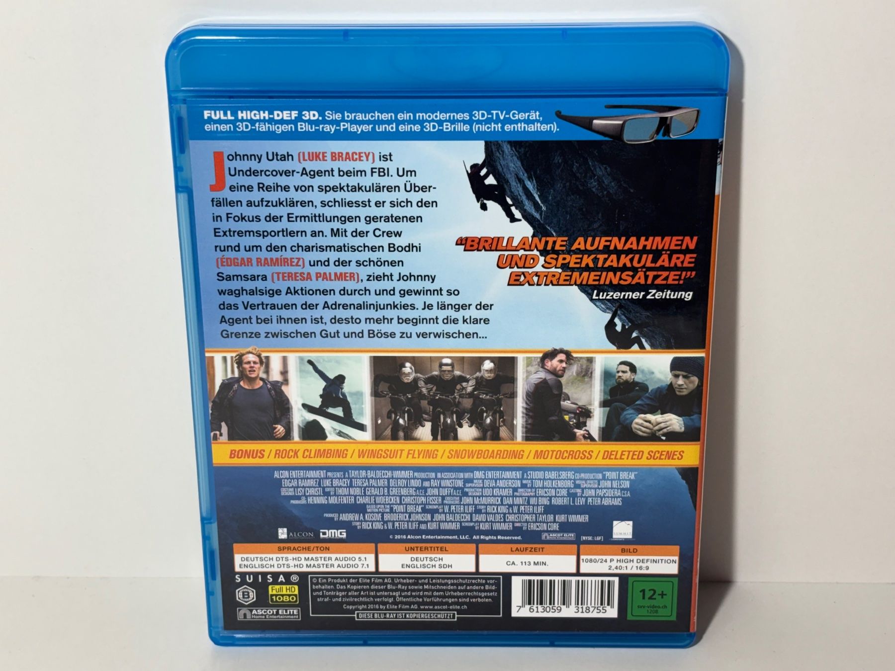 Tutti i DVDs: Point Break Blu Ray 3D – Usato da Wilderswil venduto da Sstriker 1