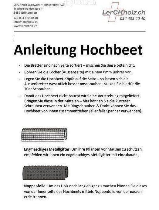Articoli in legno: Hochbeet Douglasie 250x100x80 – Usato da Grünenmatt venduto da Lerchholz 2