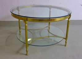 Mid-Century Italien 1960 - 1969 Couchtisch Messing/Glas