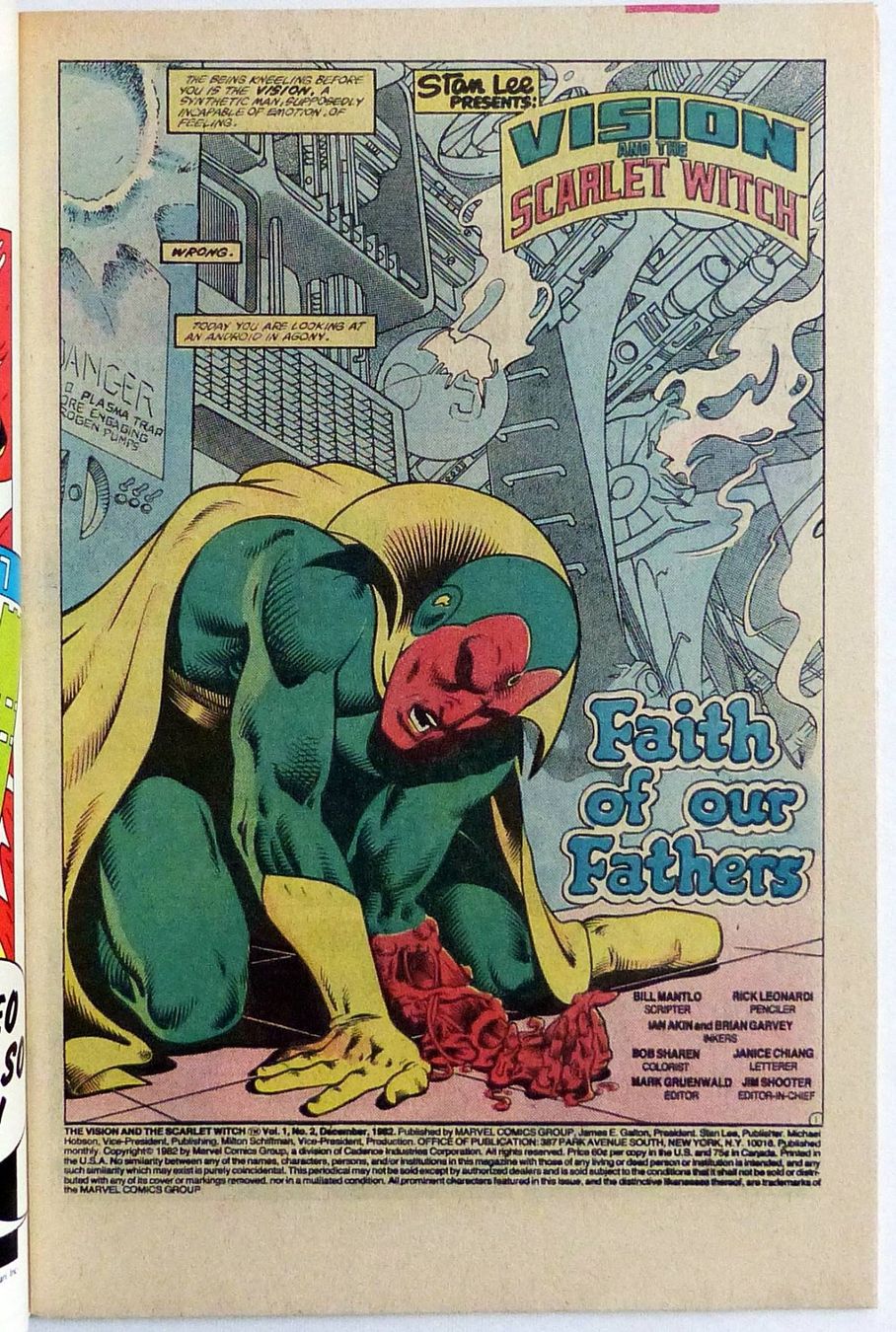 Comics: VISION & THE SCARLET WITCH COMPLETE 4 PART SERIE MARVEL 1982 – Gebraucht aus Lugano von YouWantUS 5