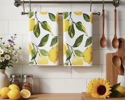 Dekorative Küchentücher mit Zitronenmotiv