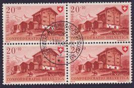1948 Nr B40 bloc de 4 AUTOMOBIL-POSTBUREAU 3