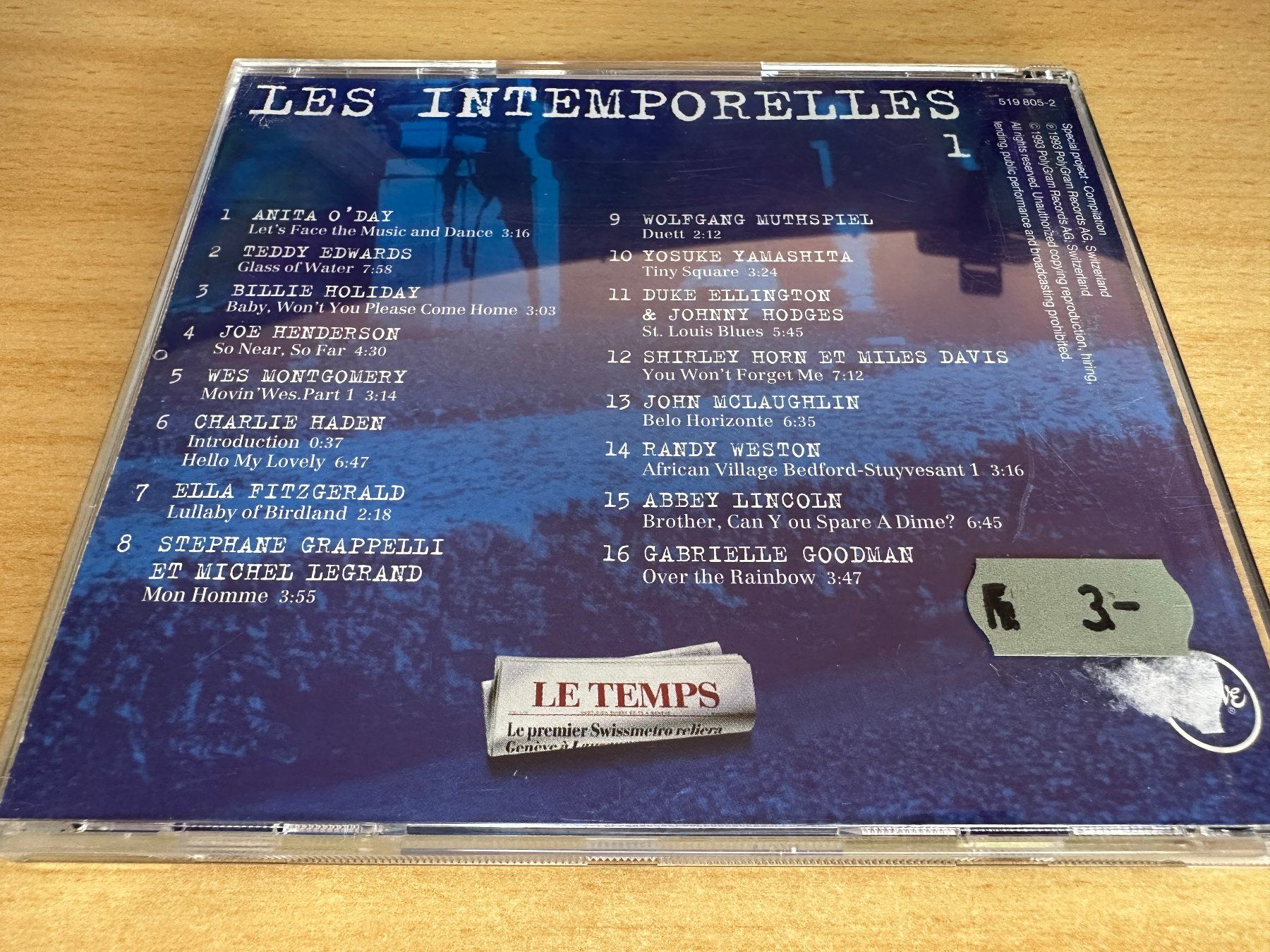 CD: Various - Les Intemporelles 1 – Usato da Rikon im Tösstal venduto da Alpenmutz 1
