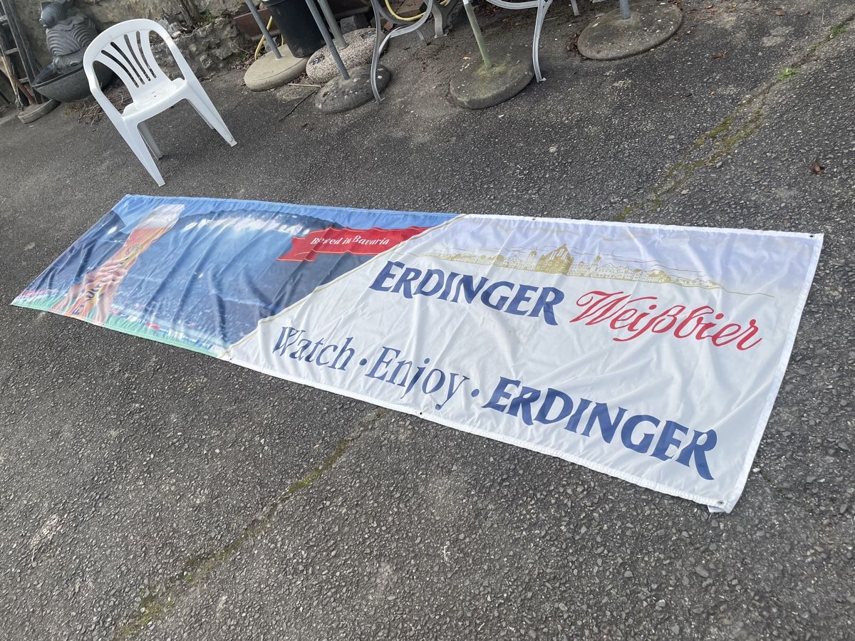 Bandiere: Drapeau Publicitaire Bière Erdinger Weissbier – Usato da Vallamand venduto da Bricbracbroc82