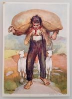 Bundesfeierpostkarte Nr.54f - 1931 - Senn mit Ziegen