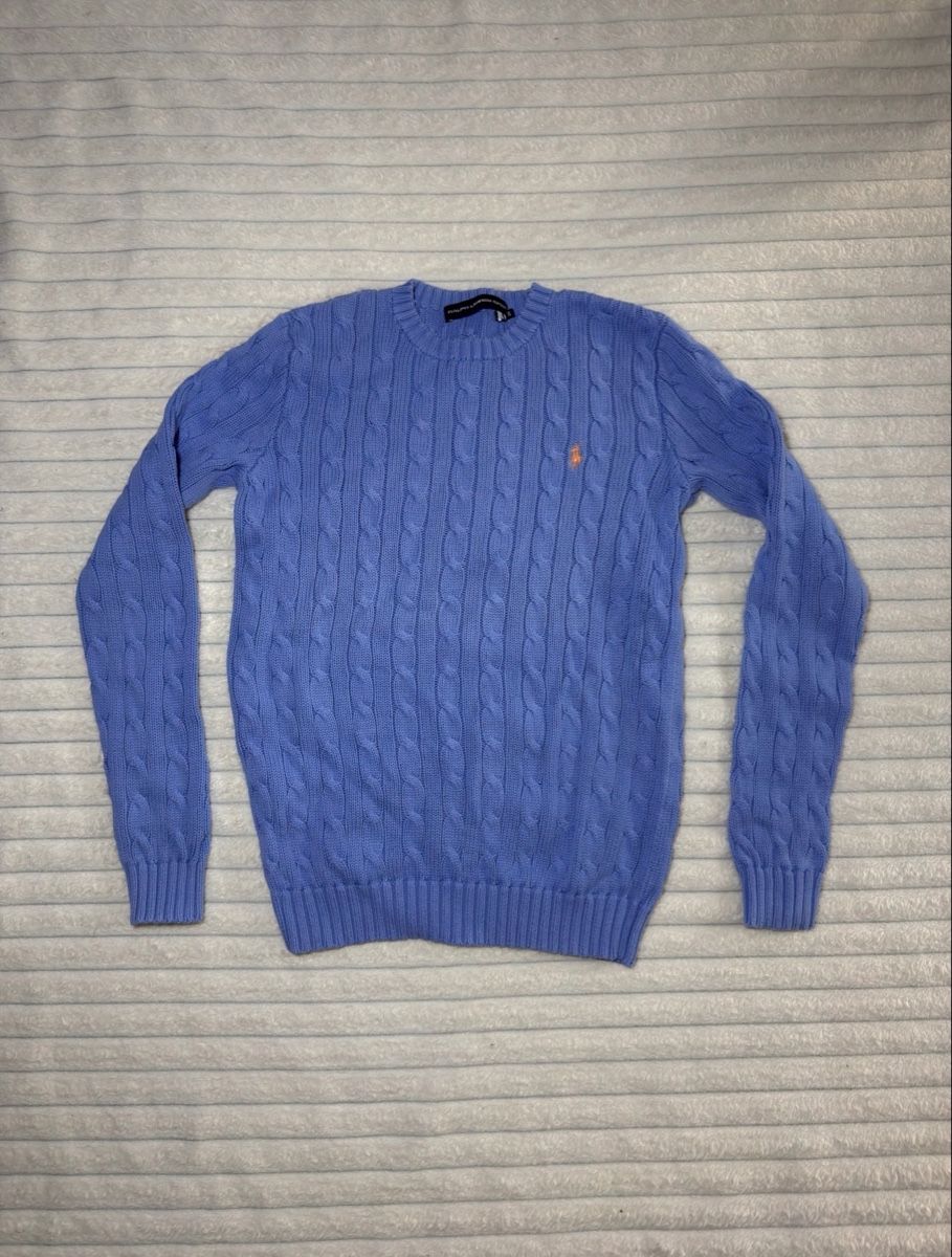 Polo Ralph Lauren Maglioni & Felpe: Original Polo Ralph Lauren Zopfmuster Pullover Blau S  – Nuovo (secondo la descrizione) da Vionnaz venduto da b_f_d_r_g