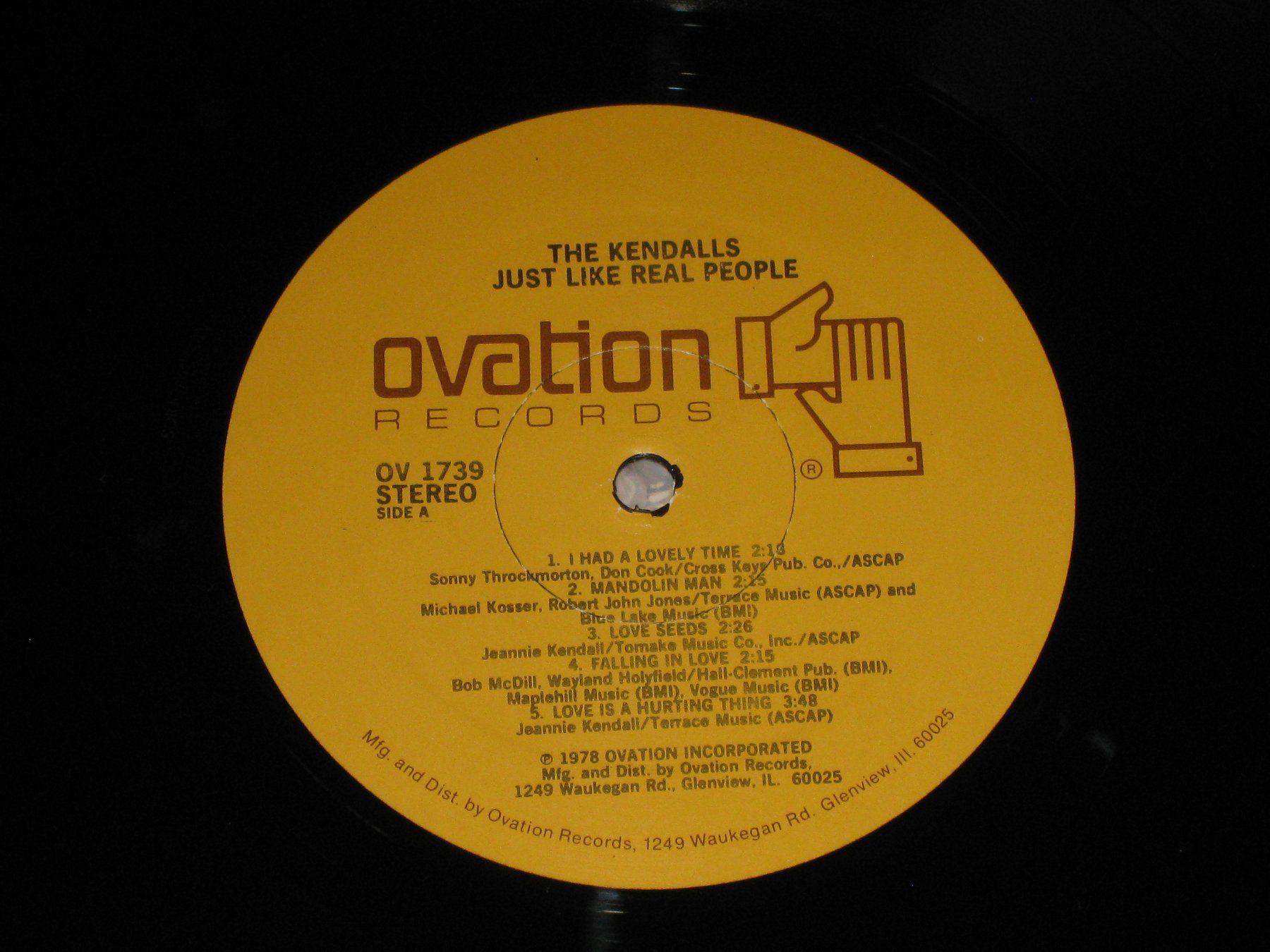 Vinyles: LP - THE KENDALLS - JUST LIKE REAL PEOPLE – D'occasion à Steckborn par Quo7 1