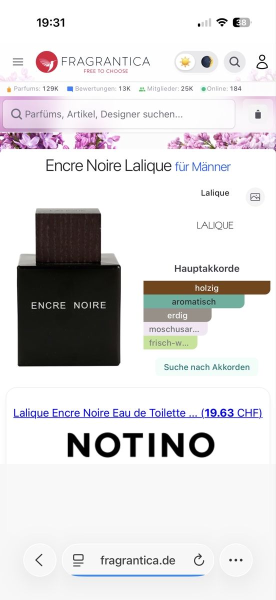 Lalique Profumi & Eau de Toilette: Lalique Encre Noire. 2 ml – Usato da Sursee venduto da nri_sbv9 1