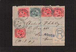 Registered Cover UK to USA , gelaufen 12.2.1904