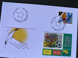 Frauenfussball FDC 2007 + EURO 2025 Ausgabetagstempel Voll