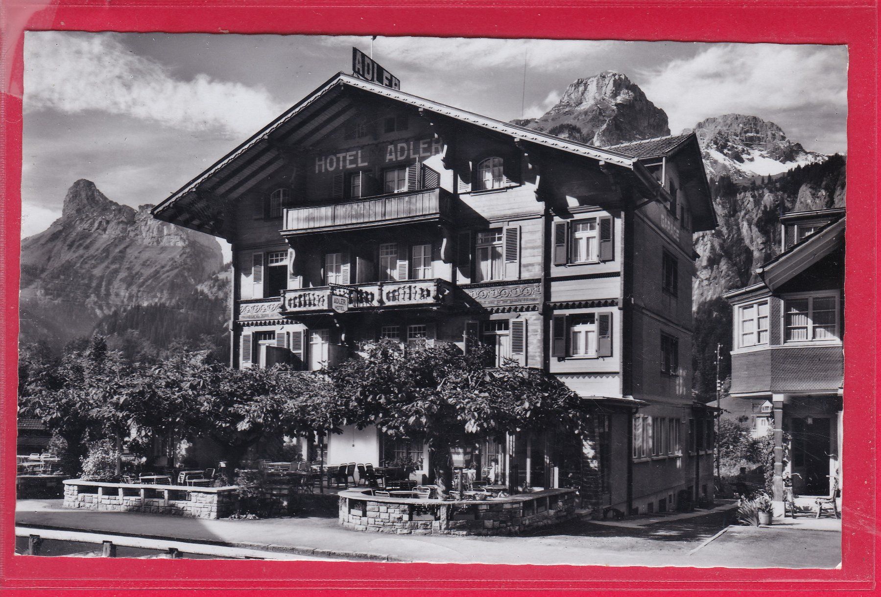 Cartoline postali: KANDERSTEG, HOTEL ADLER, 4.7.1959 – Usato da Oberrieden venduto da Gebirgsstelze