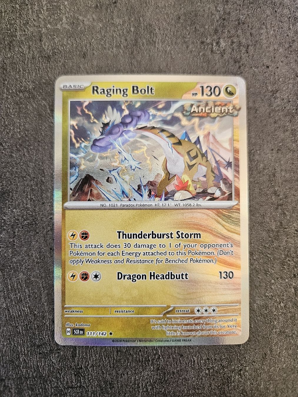 Pokémon Sammelbilder & Trading cards: Raging Bolt SCR EN 111/142 – Neu (gemäss Beschreibung) aus Aarau von san_pb85