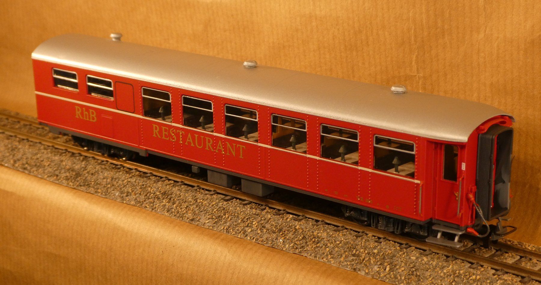 Bemo Modelleisenbahnen: Bemo RhB WR Refit-Speisewagen – Neu (gemäss Beschreibung) aus Muri b. Bern von Malagueno 1