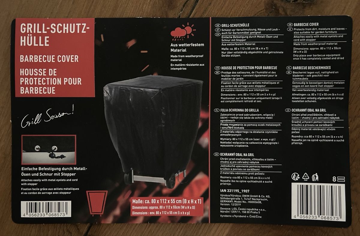 Altro: Grill-Schutzhülle 80x112x55cm – Nuovo (secondo la descrizione) da Itingen venduto da ella308874