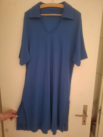 Baumwoll Kleid Blau Gr. 46/48
