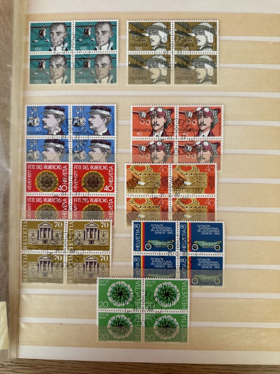 Tutti i francobolli: Schweiz - Lot 4er Blocks – Usato da Schmitten / FR venduto da Samsara169