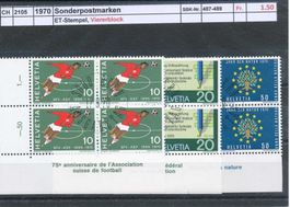 1970 "Sonderpostmarken" - Viererblock, ET -gestempelt