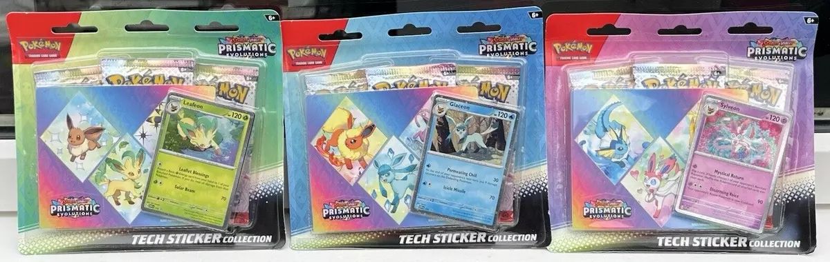 Pokémon Carte collezionabili: Prismatic Evolutions Tech Sticker Collection set of 3 – Nuovo e nell'imballaggio originale da Cudrefin venduto da Jnini12