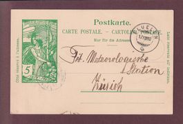 Carte postale pré-affranchie UPU - 1900