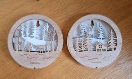 2x Lunartec LED Weihnachtsbeleuchtung Winterszene Hirsch,NEU