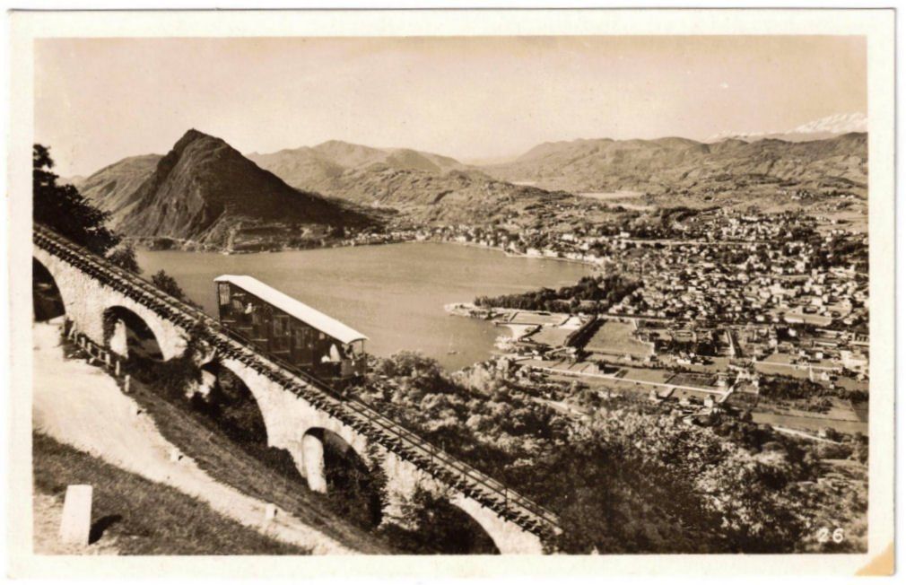 Cartoline postali: Lugano - Standseilbahn Monte Bré – Usato da Binningen venduto da Mountainrider