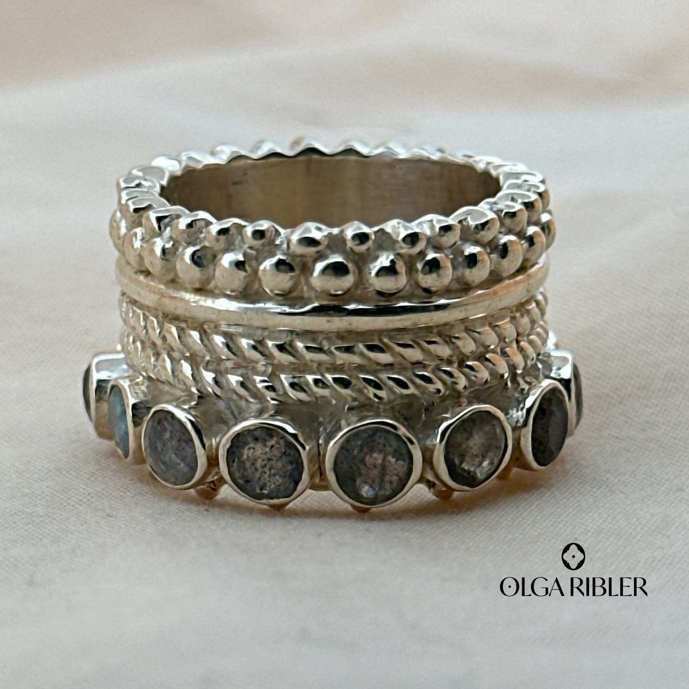 Olga Ribler Ringe: Memory Silber Ring 925 Grösse 55 mit Labradorite – Neu (gemäss Beschreibung) aus Luzern von Schmuckoutlet 5