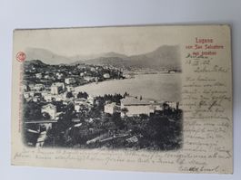 Ansichtskarte Lugano San Salvatore gelaufen 1902 antik Box1