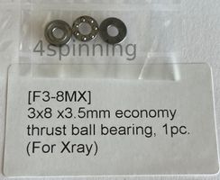 1x Thrust Ball Bearing 3x8x3.5mm – Steel Balls – NEW