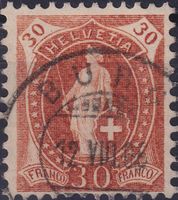 88A.a, mit Vollstempel: BURG (AG): 12.AUG.1906 +Expertise