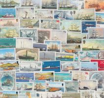 50 verschiedene Sondermarken Schiffe als Motiv Briefmarken