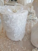 Haube Abdeckung für Urne Shabby Chic Spitze