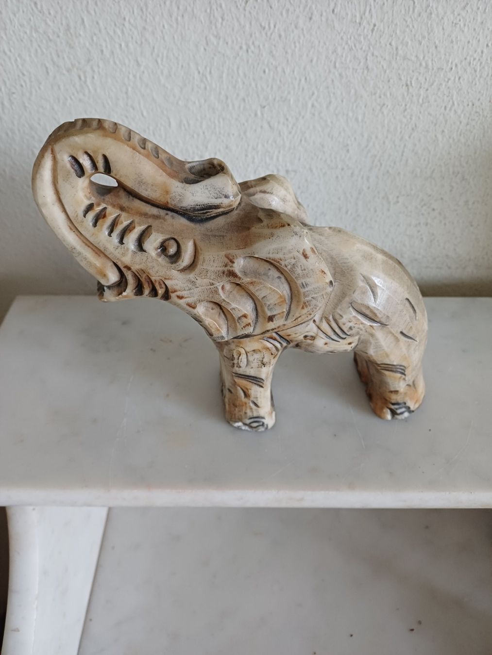Skulpturen & Statuen: Vintage Elefanten Figur aus Speckstein – Gebraucht aus Marly von Rolmax 2