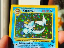 (Année 1999) 🇬🇧 Vaporeon #12 Holo, Jungle, Carte Pokémon