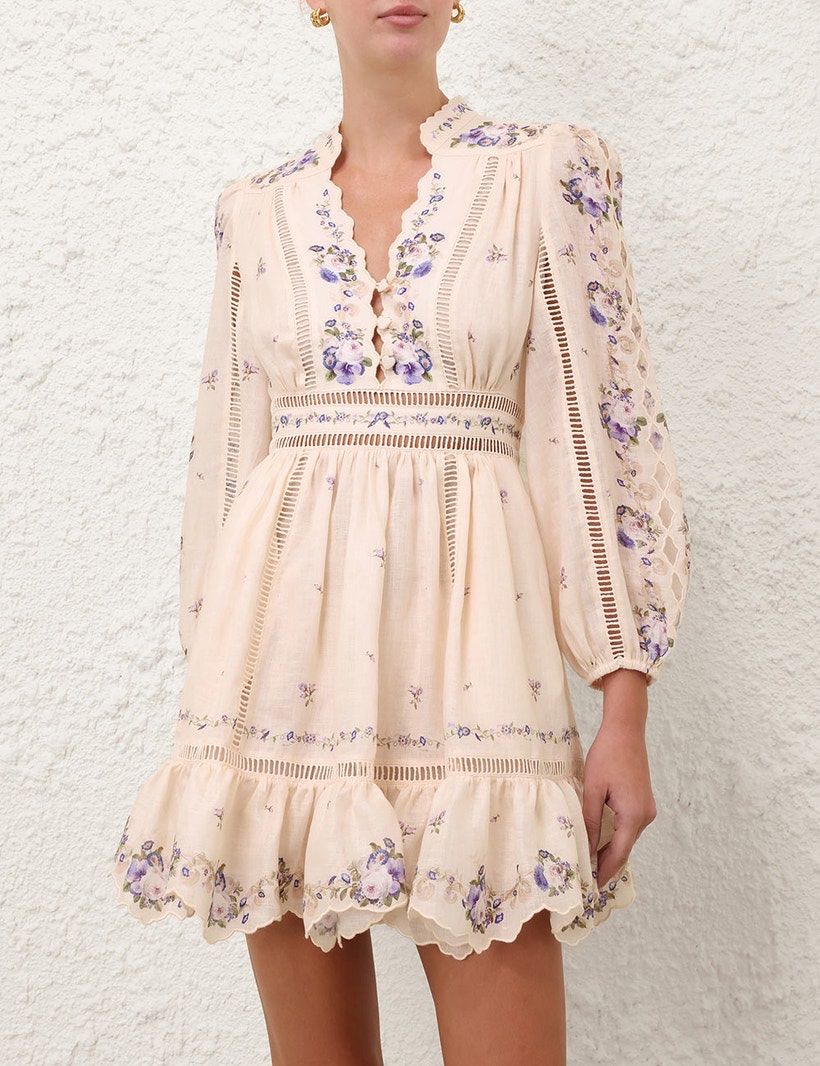 Vestiti: Floral Linen Blend Dress – Nuovo (secondo la descrizione) da St.Josefen venduto da lop_lh8d