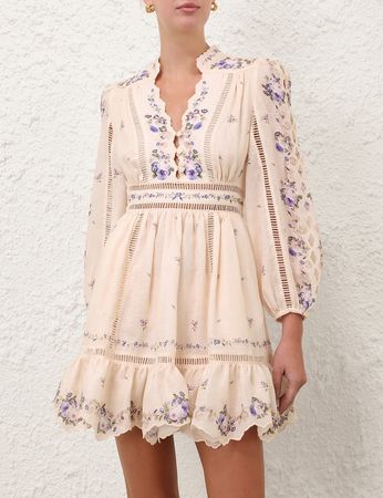 Floral Linen Blend Dress