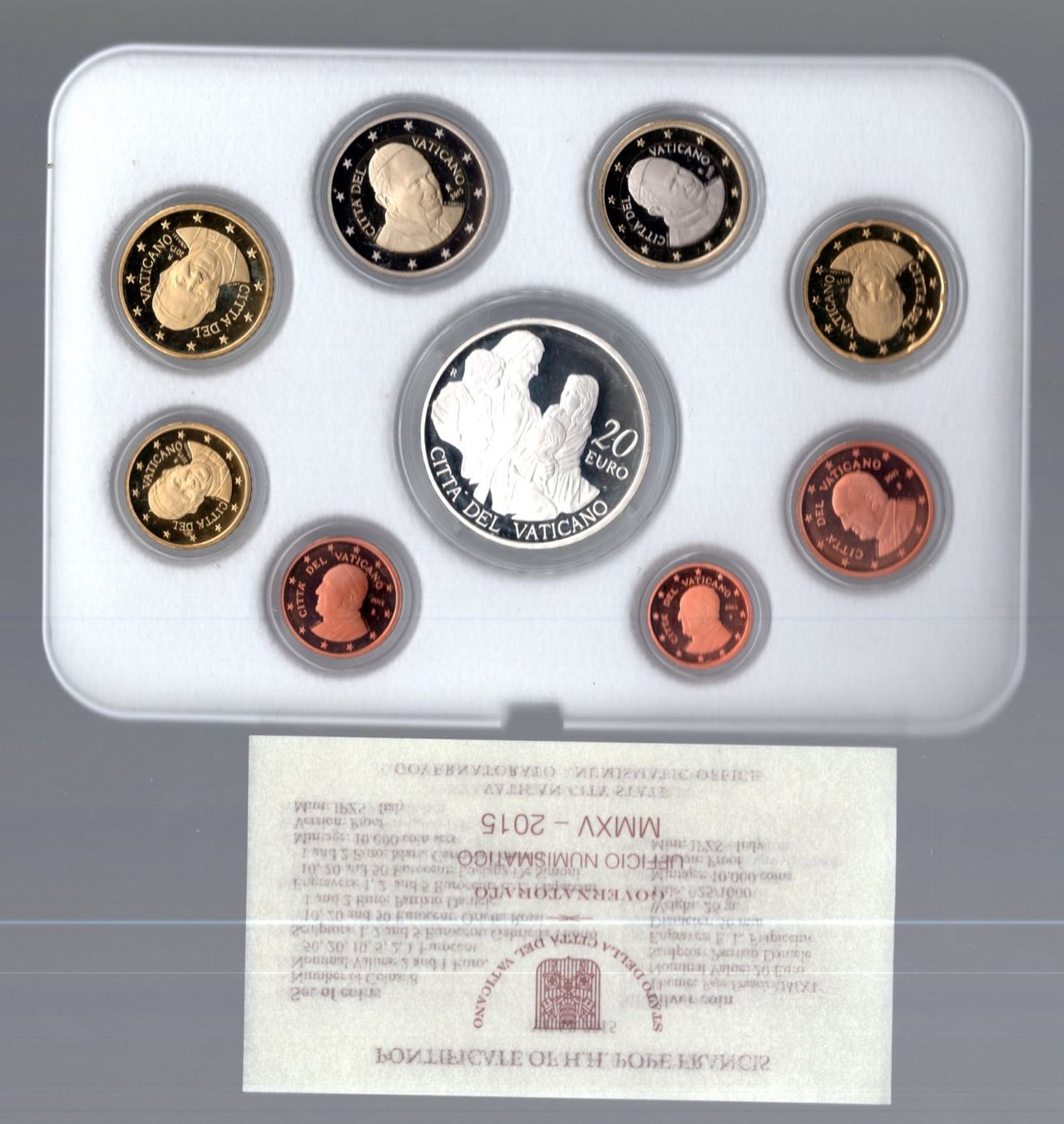 Alle Münzen: Vaticano euto satz 2015 mit silber und etui original – Neu und originalverpackt aus Leibstadt von baroc333 1