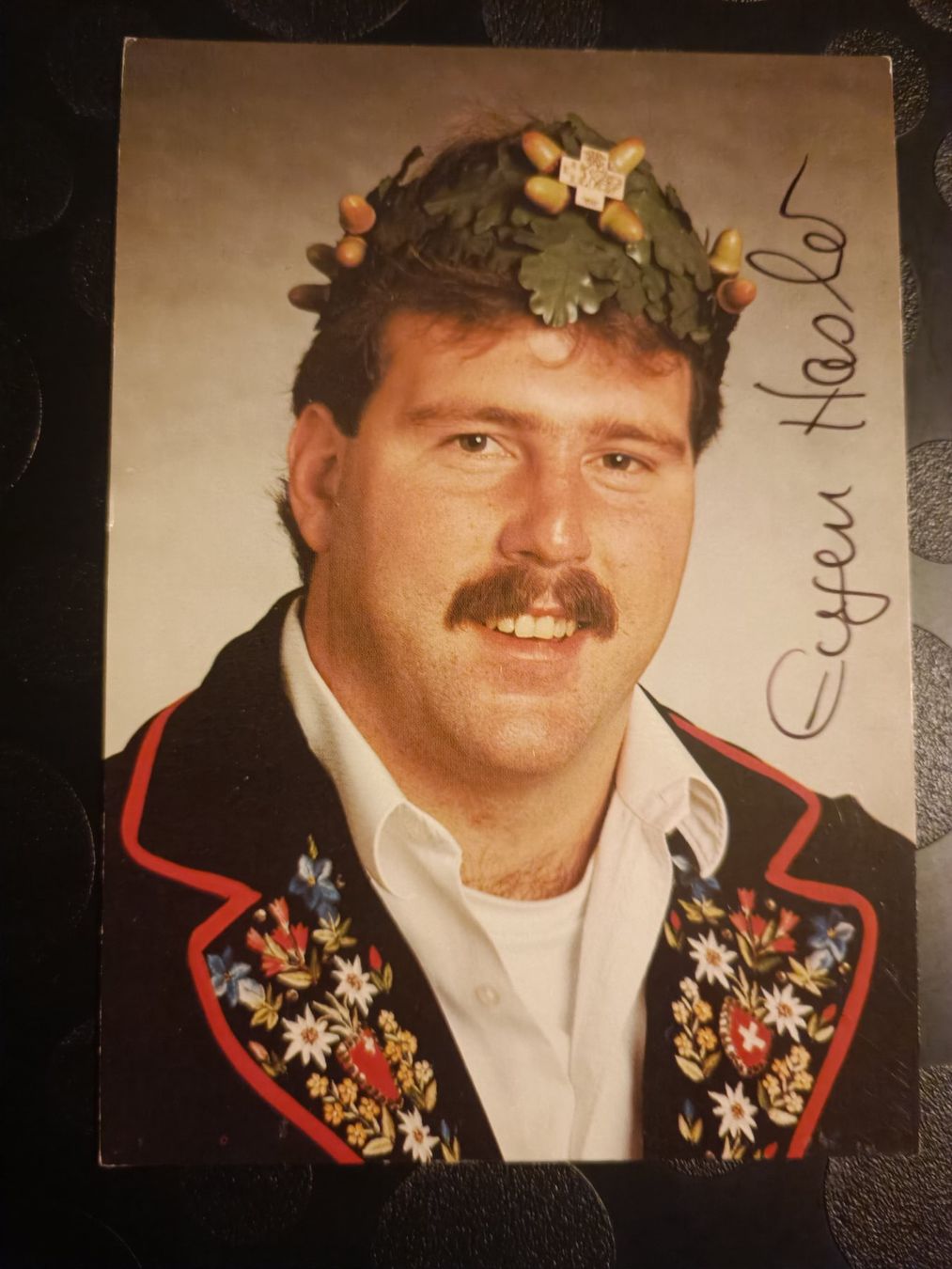 Autografi: Eugen Hasler - handsigniert - Schwingerkönig – Usato da Menziken venduto da Artographs