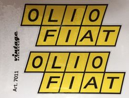 Olio Fiat Racing Aufkleber 2er Set 9.2x3.8cm (Art. 7011) NEU