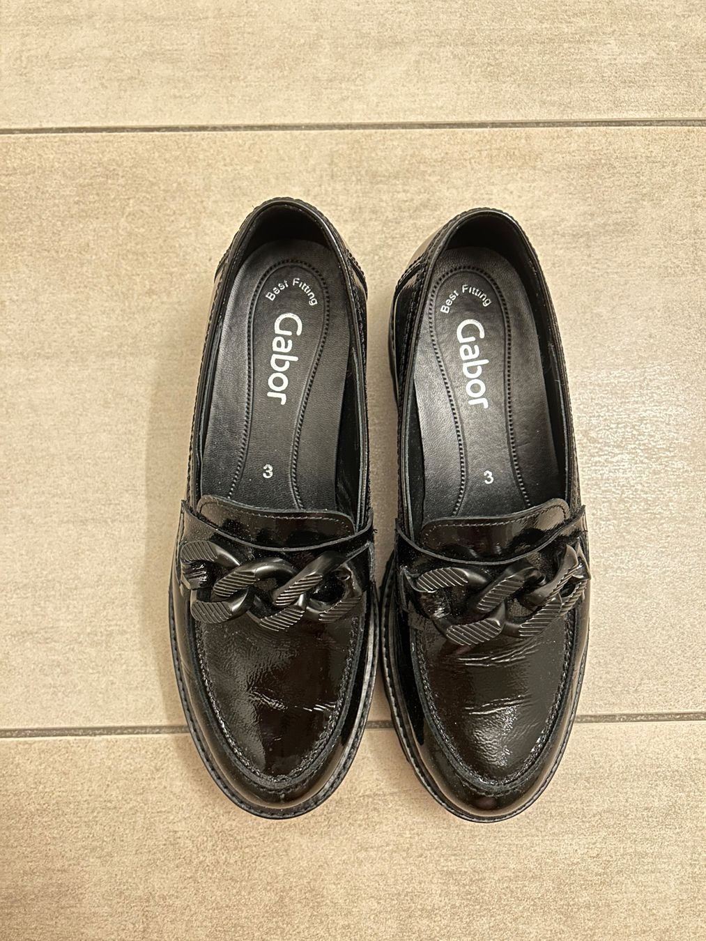 Gabor Scarpe da donna: Gabor - Mocassins vernis noir, taille 3 – Usato da Solothurn venduto da MO_C23 3