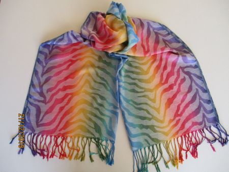 Gemusterter bunter Regenbogen Kaschmir Schal (70x170cm)
